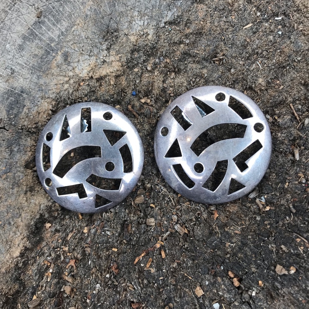 Zima vintage sterling earring round pierced